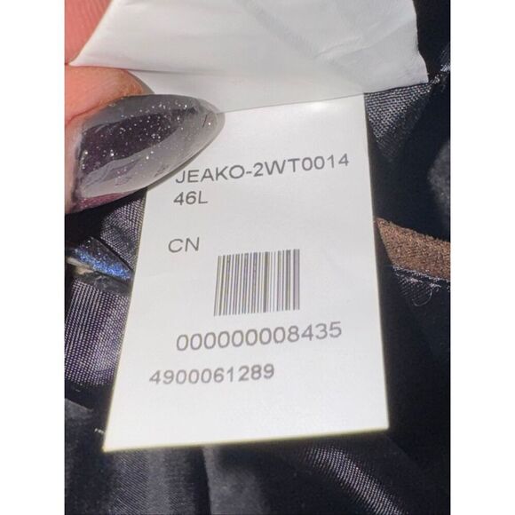 LAUREN RALPH LAUREN Jake black Hidden Button Wool Blend Overcoat jacket size 46L - Picture 6 of 8